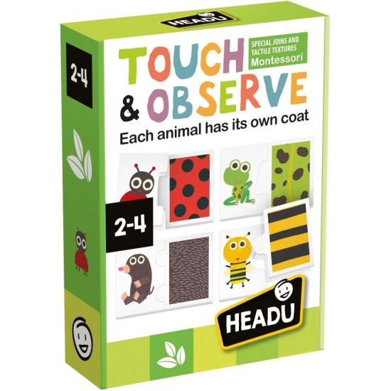 Образователен пъзел Headu Montessori - Докоснете и наблюдавайте | Игри и играчки