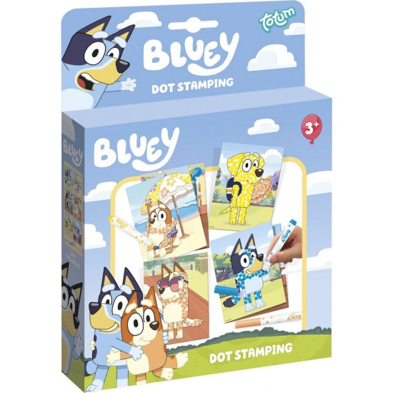 Творчески комплект Totum - Оцветяване с точки Bluey | Творчески комплекти