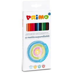Акварелни моливи Primo - 12 цвята, триъгълни Акварелни моливи Primo - 12 цвята, триъгълни