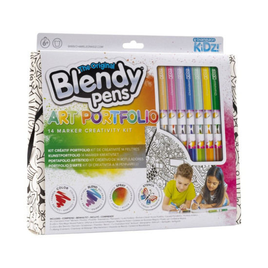 Комплект маркери Blendy Pens, 14 бр. и портфолио