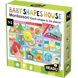Детска игра Headu Montessori - Бебешка къща от разноцветни форми Детска игра Headu Montessori - Бебешка къща от разноцветни форми
