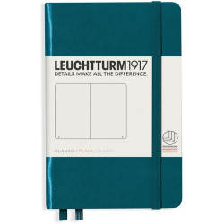 Джобен тефтер Leuchtturm1917 - A6, бели страници, Pacific Green