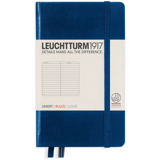 Джобен тефтер Leuchtturm1917 - A6, линиран, Navy