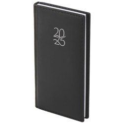 Календар-бележник Spree - С кожена корица, 64 листа, черен, 2025