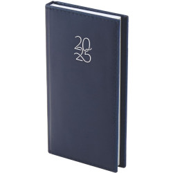 Календар-бележник Spree - С кожена корица, 64 листа, тъмносин, 2025