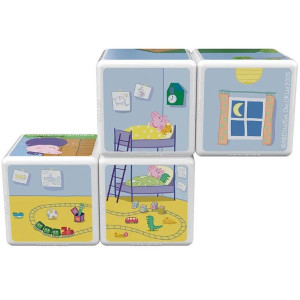 Комплект кубчета Geomag - Magicube Пепа Пиг, Къщата и градината на Пепа