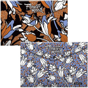 Комплект папки с копче Erich Krause - Tulips, A4, 4 броя, асортимент