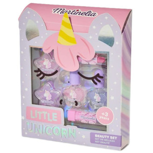 Козметичен комплект Martinelia Little Unicorn - За лице и нокти, 5 части
