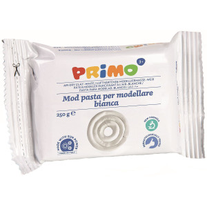 Моделираща глина Primo - Бяла, 250 g