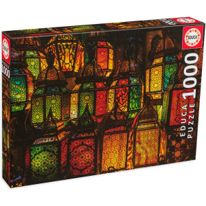 Пъзел Educa от 1000 части - Колаж от фенери