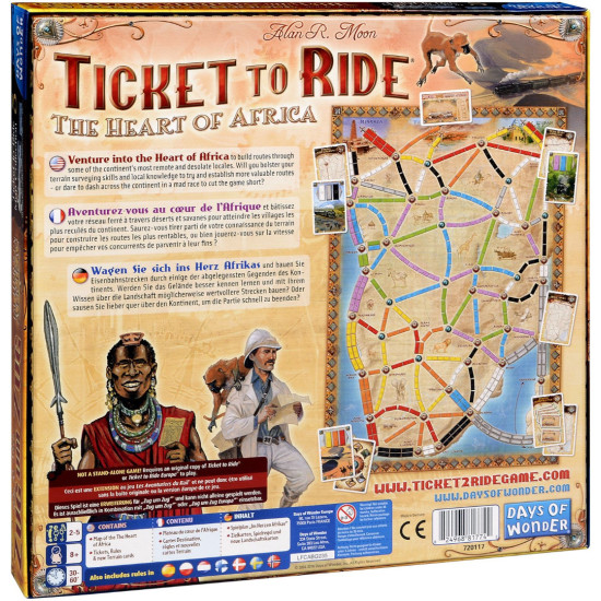 Разширение за настолна игра Ticket to Ride - Heart of Africa