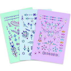 Стикери за тяло Nebulous Stars - С цветни скъпоценни камъни, 25 броя, асортимент