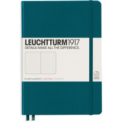 Тефтер Leuchtturm1917 - A5, страници на точки, Pacific Green