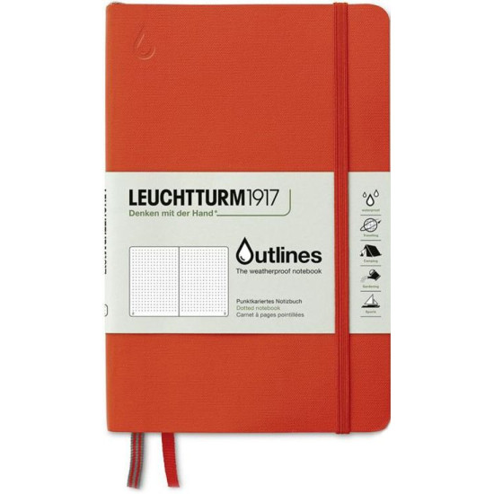 Тефтер Leuchtturm1917 - Outlines, B6+, водоустойчив, оранжев