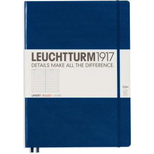 Тефтер Leuchtturm1917 Master Slim - А4+, линиран, Navy