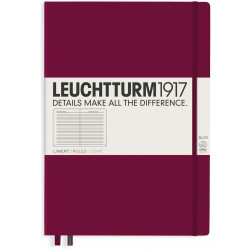 Тефтер Leuchtturm1917 Master Slim - А4+, линиран, Port Red