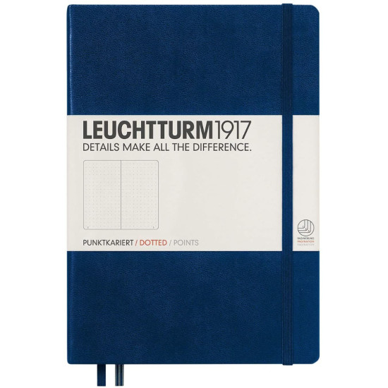 Тефтер Leuchtturm1917 Notebook Medium А5 - Син, страници на точки