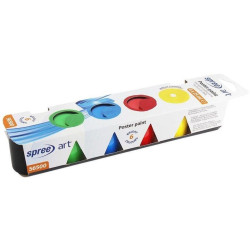 Темперни бои в бурканчета Spree Art - 6 цвята х 25 ml