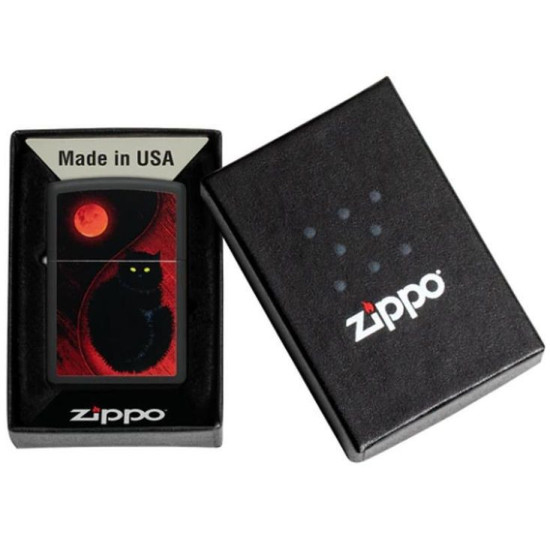 Запалка Zippo - Black Cat Design