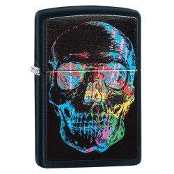 Запалка Zippo - Black Matte, череп