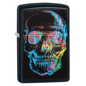 Запалка Zippo - Black Matte, череп