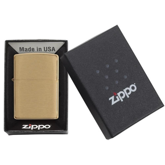 Запалка Zippo - Brushed Brass, класическа