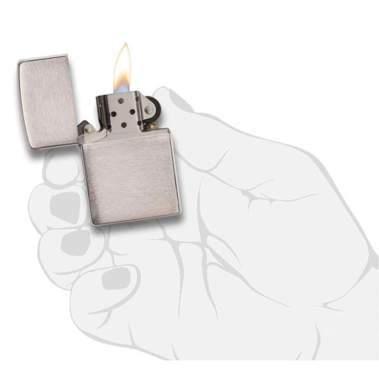 Запалка Zippo Brushed Chrome - класическа, за персонализиране