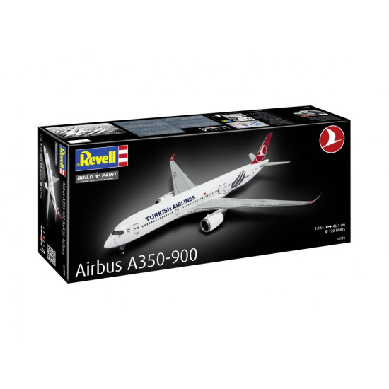 Сглобяем модел, Revell, Самолет Airbus A350-900 Турски авиолинии, 120 части | Игри и играчки