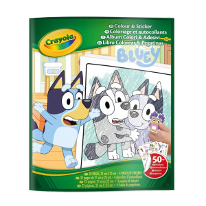 Crayola Книжка за оцветяване BLUEY 50 стикера