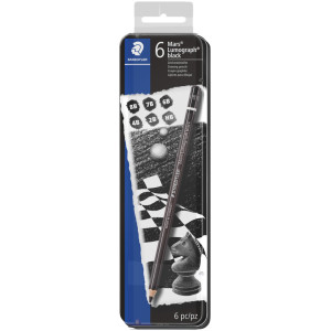 Комплект моливи Staedtler Mars Lumograph Black, 6 бр.
