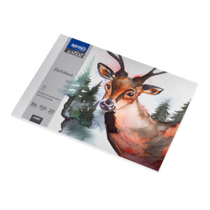 Скицник 350х250 мм B4, 150 г/м2, 20 л, за акварел и смесена техника