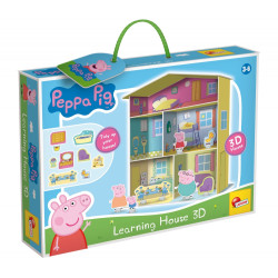 Образователен комплект, Lisciani, Peppa Pig, 3D къща с мебели Образователен комплект, Lisciani, Peppa Pig, 3D къща с мебели