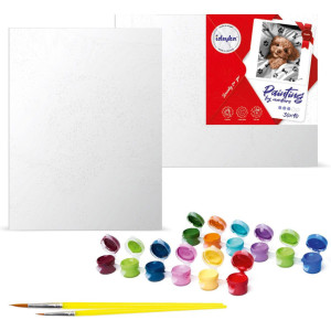 Ideyka рисуване по номера aкрилни бои върху платно на подрамка 30х40 см "Приятели"