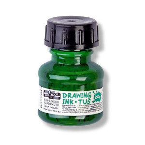 Туш за рисуване и техническо чертане 20 г. Зелено