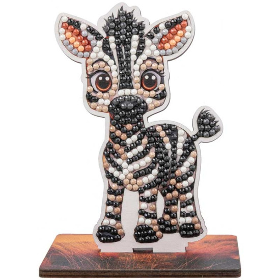 Комплект за диамантена бродерия, Craft Buddy, Crystal Art Buddies, Зебра, 7 части | Игри и играчки