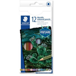 Цветни моливи Staedtler Metallic 12 цвята Цветни моливи Staedtler Metallic 12 цвята