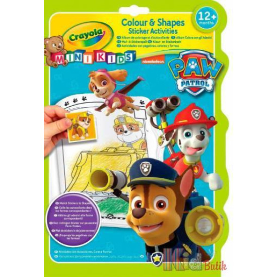 Crayola Книжка за оцветяване със стикери Mini Kids Paw Patrol