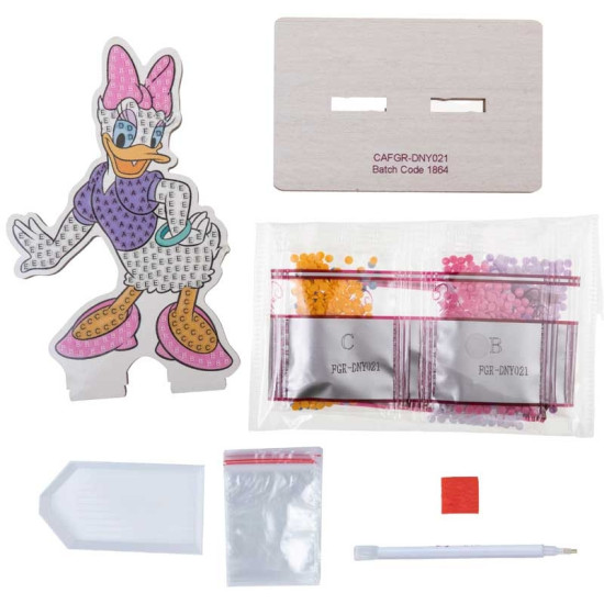 Комплект за диамантена бродерия, Craft Buddy, Crystal Art Buddies, Дейзи Дък, 7 части | Игри и играчки