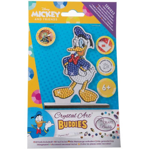 Комплект за диамантена бродерия, Craft Buddy, Crystal Art Buddies, Доналд Дък, 7 части