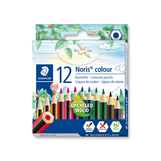 Цветни моливи Staedtler NC 185, 12 цвята, къси