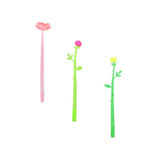 Химикалка Silocone Flowers син, асортимент