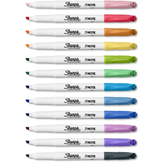 Комплект маркери Sharpie S-Note, 12 цвята
