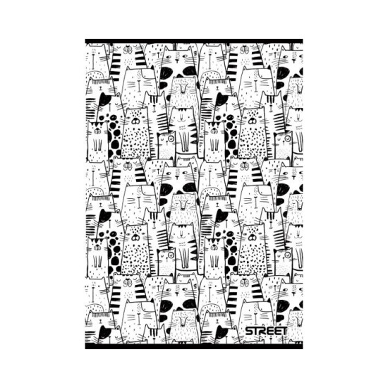 Тетрадка Street Black & White А4, 60 листа с широки редове Тетрадка Street Black & White А4, 60 листа с широки редове