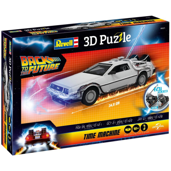 3D Пъзел Revell от 157 части - Машина на времето, Завръщане в бъдещето | REVELL