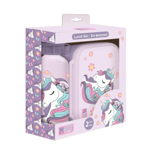Комплект кутия за храна и бутилка Lovely Unicorn