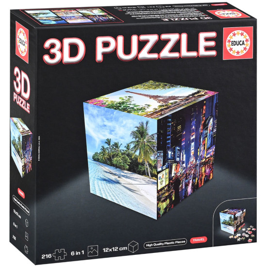 3D Пъзел Educa от 6 x 36 части - Пътуване 3D Пъзел Educa от 6 x 36 части - Пътуване