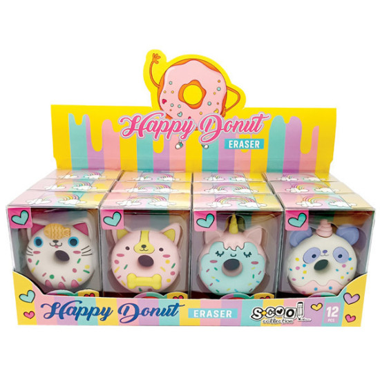 S.C. Гума “Happy Donut“, 4 дизайна, асортимент S.C. Гума “Happy Donut“, 4 дизайна, асортимент