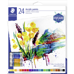 Комплект акрилни бои Staedtler Design Journey, 24 цвята  Комплект акрилни бои Staedtler Design Journey, 24 цвята