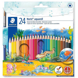 Цветни акварелни моливи Staedtler Aquarell, 24 цвята + четка Цветни акварелни моливи Staedtler Aquarell, 24 цвята + четка