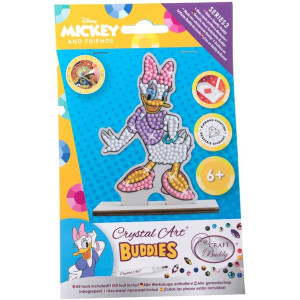 Комплект за диамантена бродерия, Craft Buddy, Crystal Art Buddies, Дейзи Дък, 7 части